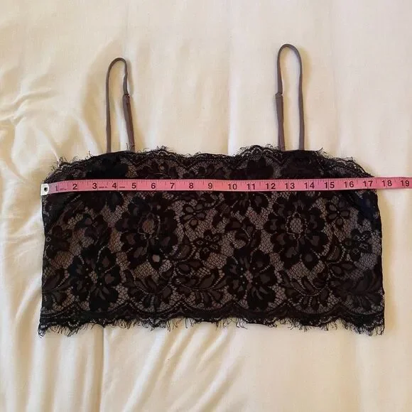 Free People Black Lace Bralette Crop Top - Picture 5 of 9